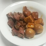 明治屋 - 砂肝スパイス焼＆豚肉の黒酢角煮