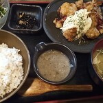 名もなき店 自然生物語 - チキン南蛮＆海老フライ定食