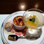 篝火の湯 緑水亭 - フル━ツゼリー　クリームブリュレ