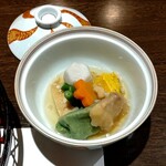 篝火の湯 緑水亭 - 炊き合わせ　そばの実餡