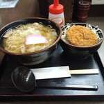 Michinokutei - ランチセット(温肉中華とミニメンチカツ丼)