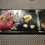 壽喜屋 川又 - 国産牛ハツ刺し