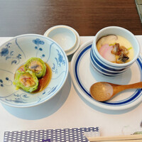 うなぎ処 山道 - 茶碗蒸しと鰻のキャベツ巻き♪