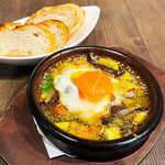 玉子とへしこと野菜のアヒージョ（バゲット付）