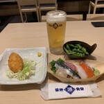 Tsukiji Shokudou Genchan - ちょい飲みセット