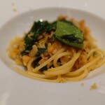 Ristorante Ecru - 桜海老とこぶ高菜、唐墨のパスタ