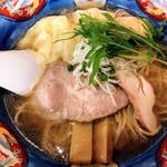 幸雲 - エビワンタン麺(ハーフ・新塩)