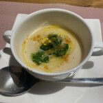 Ris. - 料理写真:大根のスープ、ボッタルガ風味
