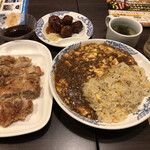 バーミヤン - 麻婆チャーハン&台湾大からあげと肉団子
