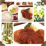 カサブランカ - カサブランカのヒレカツランチです(*´艸`*)お肉が凄く柔らかくサクサクジューシー!!!脂っこくなく、サイズも小さめにしてくれていて食べやすかったです♪女性の方にオススメのランチでした♡