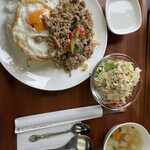 タイレストラン サパーンマイ - デザートはタピオカ入りのココナツミルクかな？美味しいですよ。