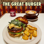 THE GREAT BURGER - 【3月のMonthly Burger】 『THE SPRING BURGER¥1,500』 『cafe latte¥630』