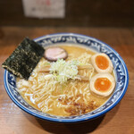 めん処 樹 - 味噌らあ麺¥900、味玉¥100、麺大盛り（無料）