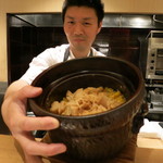 神保町 傳 - ホタテと玉蜀黍の炊き込みご飯