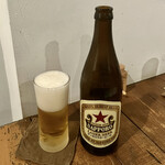 楽 - 瓶ビール赤星715円