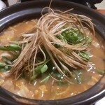 あかぎ - 鮟鱇鍋 秋田のせりが乗ってる