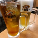 Hidakaya - ウーロンハイと生ビールで、おつかれちゃ〜〜ん♪のカンパ〜〜〜イ( ⑉¯ ꇴ ¯⑉ )