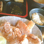 まつばら本店 - 鶏竜田揚げ御膳　800円