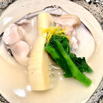 おい河 - 蛤たけのこ菜の花の餡掛け