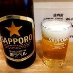 Taiheiraku - 瓶ビールはSAPPORO黒ラベル