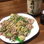 鶏のたたき 熊本屋 - カミさんの実家で、お義父さんと乾杯！