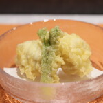 すし大 - フグの白子、タラの芽の天ぷら