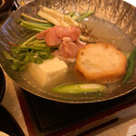 Biwane - せり鍋。仙台麩入り。これは良かった。