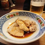 酒饌亭 灘菊亭 小溝筋のかっぱ - たら白子とブリの盛合せ