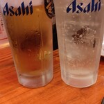 I Love Gyoza アキバの竜王 - ビール5杯目（良好ビールと髭ハイボール）