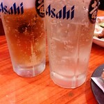 I Love Gyoza アキバの竜王 - 4杯目（蟹泡、ジョッキ泡ともに少し良くなってる）