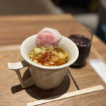 Cafe&Ramen じんめん - ウォーターヌードル(柚子坦々)＋ロータートラウベンモスト