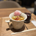 Cafe&Ramen じんめん - ウォーターヌードル(柚子坦々)＋ロータートラウベンモスト