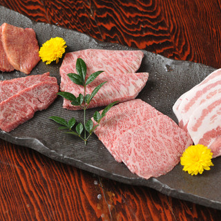 烤肉使用直接來自關村牧場的稀有中草藥牛肉和中藥三元豬肉。