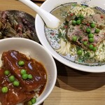 Rock’anDo - 蕗と蕗味噌のポタージュ＋ビーフシチュー丼＋ホタルイカと蕗のペペロン