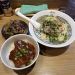 Rock’anDo - 蕗と蕗味噌のポタージュ＋ビーフシチュー丼＋ホタルイカと蕗のペペロン