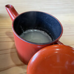 そばカフェ生田村 - シメのそば湯。まろやか