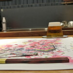 日本料理 潤花 - ２０２３年３月１８日のテーブルセットとクラシック生