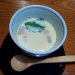 万盛寿し - セットの茶碗蒸しはめちゃくちゃ熱々！！