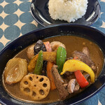 Kawaraya soup curry - 生ラムと野菜 1500円 5番 200g
