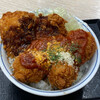 Katsuya - 鶏だんごとチキンカツの合い盛り丼