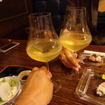 鰻 まるだい - 「鰻に合う」ワイン、ワイングラスは素晴らしいのです！