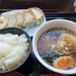 Menya Fukufuku - ミニ醤油ラーメン+餃子+ライス