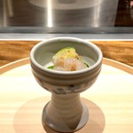 温石 - 鎧海老 芽キャベツ 鎧海老の味噌和え