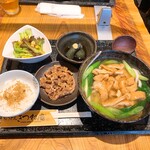 Kyouu Don Kitsunean - きつねうどん＋お昼セット＋牛肉(計1,700円)