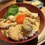 炭焼き親子丼MARUYA - つくねも足してボリュームアップ！