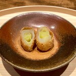 温石 - 根深葱のおかき揚げ