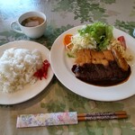 喫茶アリスの家 - サービスランチ（チキンカツ）