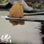 しらさぎの宿 丸福 - ウニの粒が凄いでしょ。