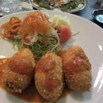 しらさぎの宿 丸福 - なぜか注文したクリームコロッケ