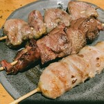 串市 - トマト肉巻きとハツとレバー\(//∇//)\